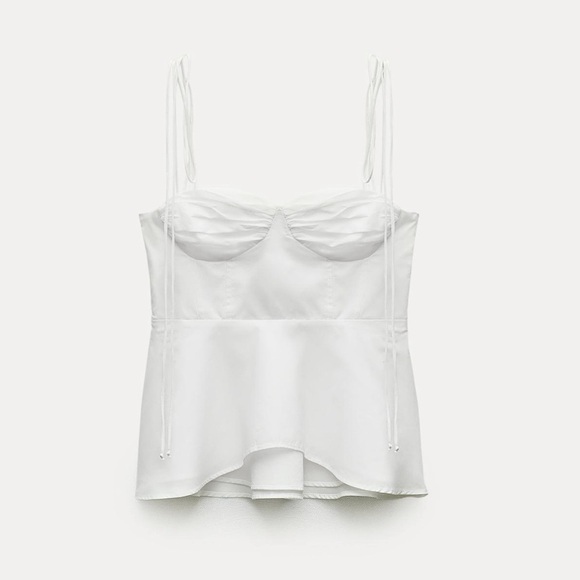 🦋 Bloggers Favorite 🦋 Zara ZW Collection Corset Bustier Top Size L - Picture 13 of 16